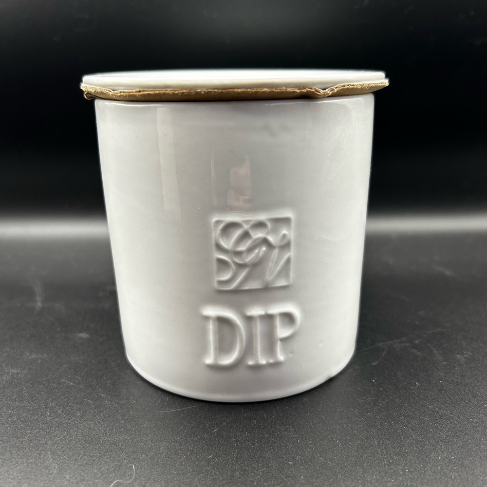 White Ceramic Dip Bowl. Keeps your dip cold